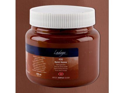 Nevskaya Palitra Ladoga akrylová barva 500 ml, odstín hnědá siena pálená 406