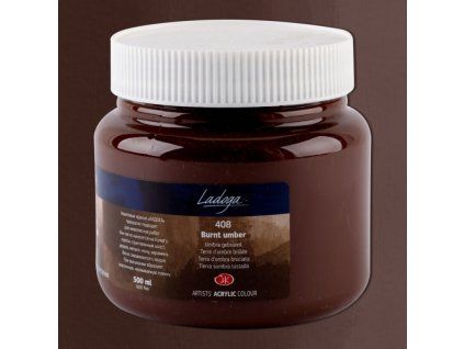 Nevskaya Palitra Ladoga akrylová barva 500 ml, odstín hnědá umbra pálená 408
