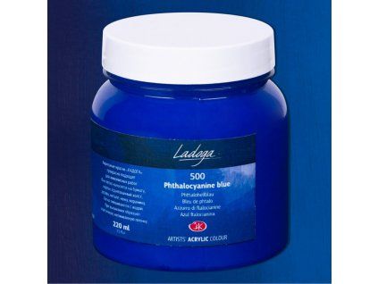 Nevskaya Palitra Ladoga akrylová barva 500 ml, odstín modrá phthalocyanine 500