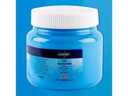 Nevskaya Palitra Ladoga akrylová barva 500 ml, odstín modrá ceruleum 503