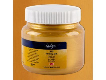 Nevskaya Palitra Ladoga metallic akrylová barva 500 ml, odstín zlatá heraldy 970