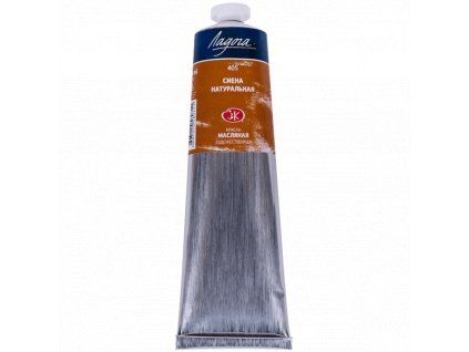 Olejová barva Ladoga 120 ml odstín Raw Sienna, umělecká tuba Nevskaya Palitra