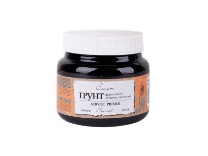 Akrylový šeps Sonnet Nevskaya Palitra 500 ml, černý podkladový nátěr na plátno a dřevo