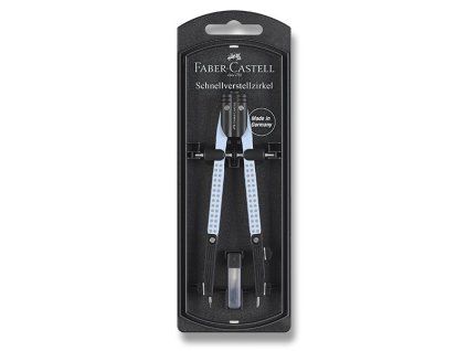 Kružítko Faber-Castell Quick Set Grip Sky Blue pro kružnice do průměru 390 mm