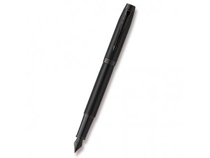 Plnící pero Parker IM Achromatic Black, černé doplňky, hrot F z nerezové oceli