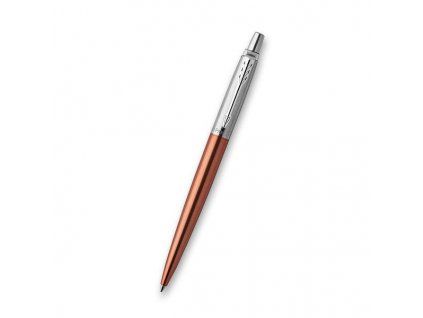 Kuličkové pero Parker Jotter Chelsea Orange CT, lakované tělo z broušené nerezové oceli