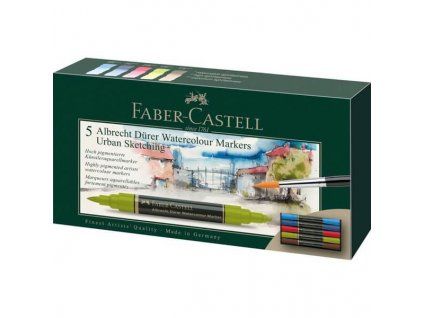 Faber-Castell Albrecht Dürer akvarelové popisovače, sada 5 barev Urban Sketching