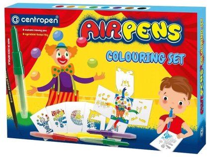 Foukací fixy Centropen Airpens Colouring Set pro kreativní tvorbu – 8 ks fixů