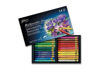 Mungyo Gallery Watercolor Crayons sada 24 akvarelových pastelů, zářivé barvy