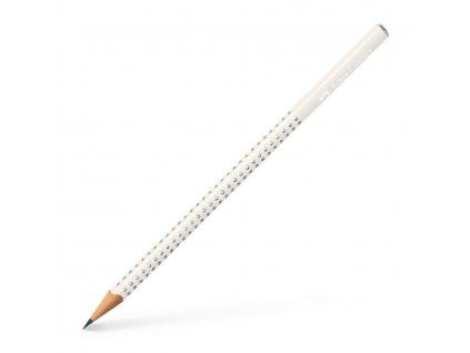 Grafitová tužka Faber-Castell Sparkle coconut milk s třpytivým povrchem a trojhranným tvarem