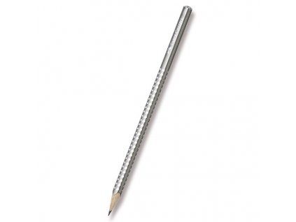Tužka Faber-Castell Sparkle s perleťovým stříbrným efektem, trojhranný ergonomický tvar