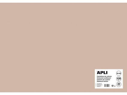 Barevný papír Apli 50x65 cm 170 g/m2, lososová, hladký matný polokarton formát A2+