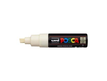 Uni Posca PC-8K akrylový popisovač se seříznutým hrotem 8 mm, odstín ivory 46