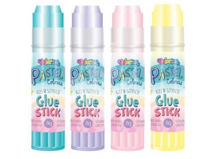 Colorino Pastel Colours transparentní lepicí tyčinka 9 g, mix 4 pastelových barev