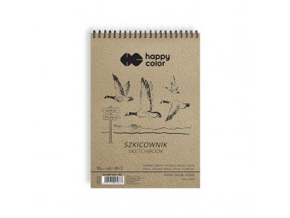 Skicák Happy Color Birds A5, spirálová vazba, 80 listů, papír 90 g/m2
