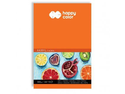 Happy Color blok papírů na akryl A4, 360 g/m2, 10 listů, matný s výraznou strukturou