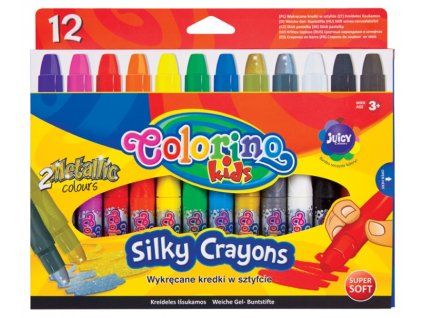Colorino Silky voskovky sada 12 barev, technika 3v1 pro kreslení a malování