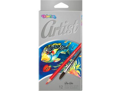 Colorino Artist Watercolour sada 12 akvarelových pastelek se štětcem