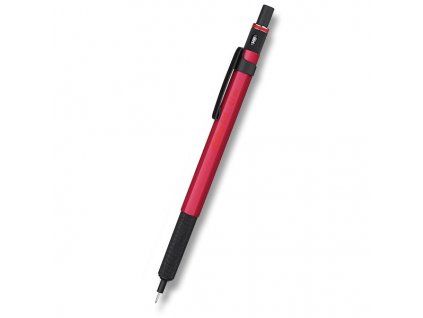 Profesionální mikrotužka Rotring 500 Red s celokovovým červeně lakovaným tělem, 0,5 mm