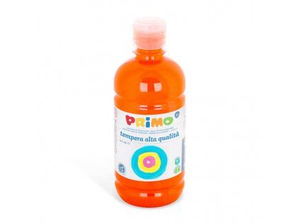 Tempera PRIMO Alta 500 ml, odstín oranžová, recyklovatelná lahvička s dávkovačem