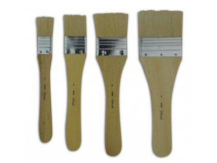 Plochý štětinový štětec t_brush Spalter 8009, šířka 84 mm, bílá vepřová štětina