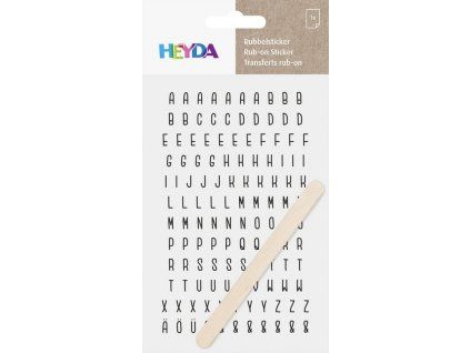 Heyda propisot černý 10x19 cm Abeceba, suchý obtisk s motivy písmen abecedy