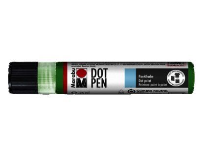 Marabu Dot Pen tečkovací pero 25 ml, odstín yellow green, matná reliéfní barva na vodní bázi