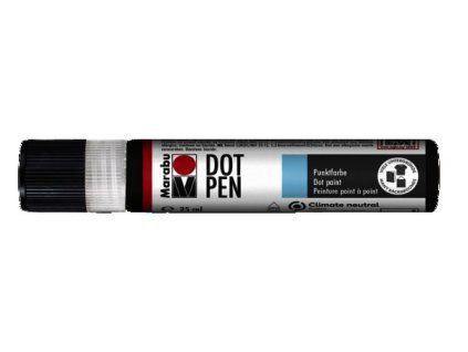 Marabu Dot Pen tečkovací pero 25 ml, černá matná barva na vodní bázi, reliéfní efekt