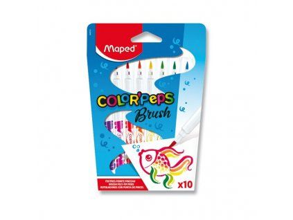 Maped Color'Peps Brush štětcové fixy, sada 10 barev s flexibilním hrotem