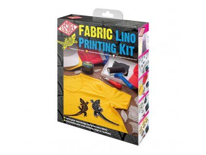 EssDee sada na linorytový tisk na textil, materiál MasterCut, rydla a barva