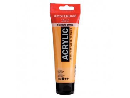 Akrylová barva Royal Talens Amsterdam 120 ml, odstín 253 Gold Yellow, saténový povrch