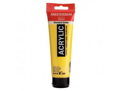 Akrylová barva Royal Talens Amsterdam 120 ml, odstín 268 Azo Yellow light, žlutá