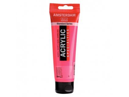 Royal Talens Amsterdam akrylová barva 120 ml, fluorescenční odstín 384 Reflex Rose