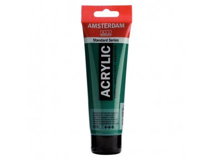 Royal Talens Amsterdam akrylová barva 120 ml, odstín 619 Permanent Green Deep