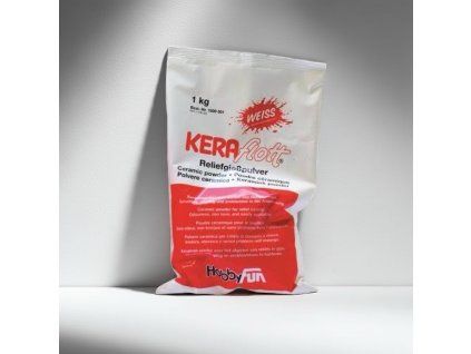HobbyFun KERAflott bílá keramická odlévací hmota 1 kg, míchání s vodou 3 : 1