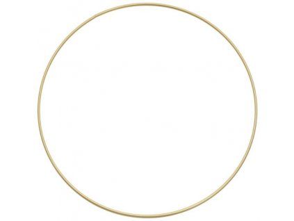 HobbyFun kovový kruh na lapač snů 10 cm, zlatě lakovaný ocelový drát 3 mm