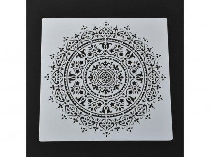 Plastová šablona FINGER Inspire 30 x 30 cm s motivem Mandala pro dekorování povrchů