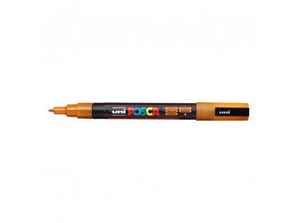 Uni Posca 3ML akrylový popisovač, třpytivý oranžový 4, šířka stopy 0,9 - 1,3 mm