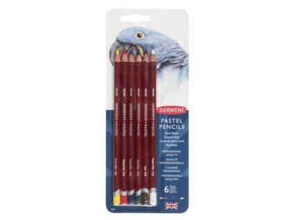 Derwent Pastel Pencil sada 6 barev v blistru, suché pastely ve dřevě