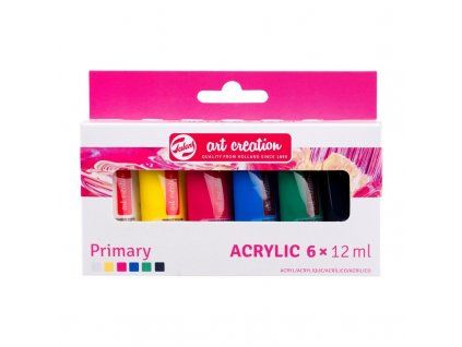 Sada akrylových barev Talens Art Creation Acrylic PRIMARY 6x12 ml, základní odstíny