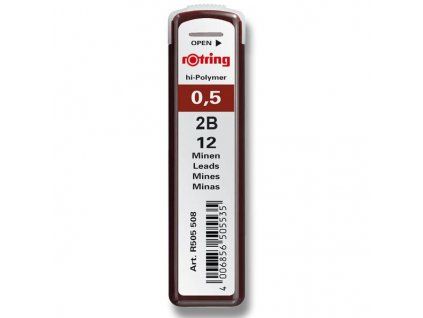 Rotring TIKKY tuhy do mikrotužky 0,5 mm tvrdost 2B, balení 12 tuh