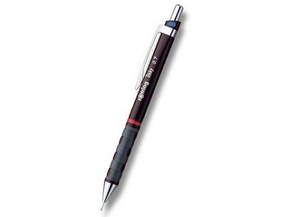 Mechanická tužka Rotring Tikky Burgundy 0,7 mm, kovový hrot, barevné kódování ISO 3098