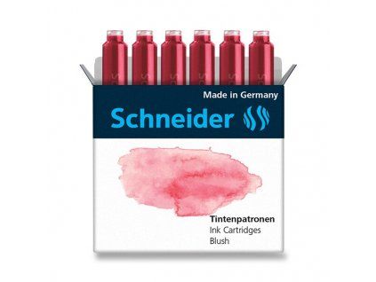 Schneider inkoustové bombičky vínová barva, balení 6 ks, standardní velikost pro plnící pera