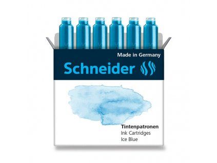 Schneider inkoustové bombičky ledově modré, balení 6 ks pro plnící pera