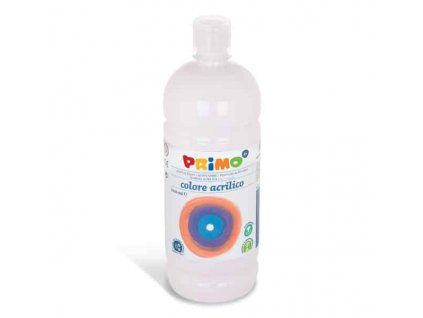 Akrylová barva Primo 1000 ml, bílá, plastová lahvička s dávkovacím uzávěrem
