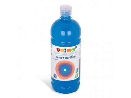 Akrylová barva Primo 1000 ml, světle modrá, plastová lahvička s dávkovacím uzávěrem