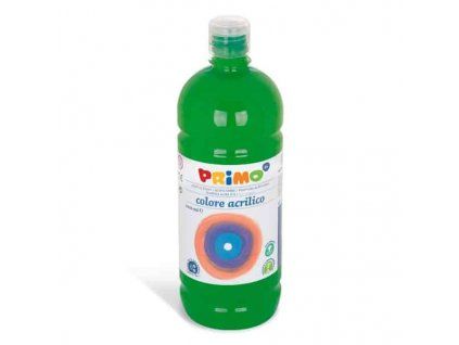 Akrylová barva Primo 1000 ml, odstín tmavě zelená, plastová lahvička s dávkovacím uzávěrem