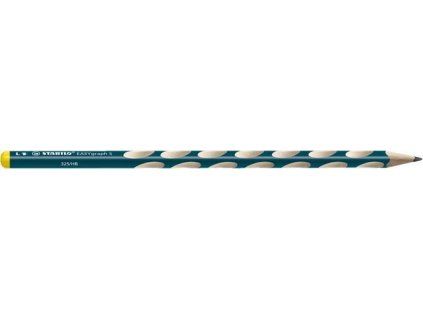 Grafitová tužka Stabilo EASYgraph HB petrolejová, tenká, trojhranná, pro leváky