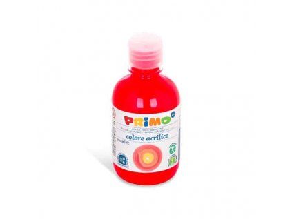 Akrylová barva Primo 300 ml, odstín karmínově červená, plastová lahvička s dávkovačem