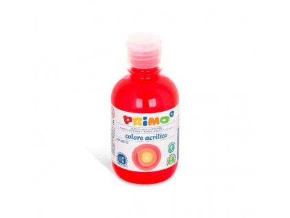 Akrylová barva Primo 300 ml, červená, plastová lahvička s dávkovacím uzávěrem
